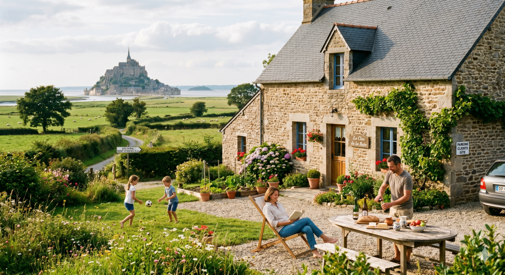 L'esprit gîte la liberté en Normandie, mont saint michel